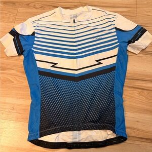 Baleaf Blue, White & Black Short-Sleeve Cycling Jersey